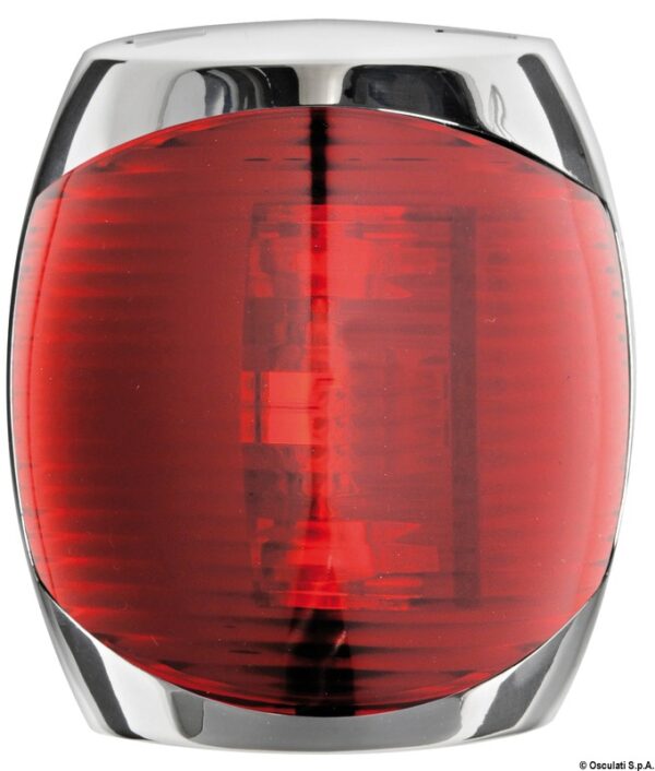 Sphera II LED Navigation Lights up to 20 m, Mirror-Polished Stainless Steel Body-112,5° left red