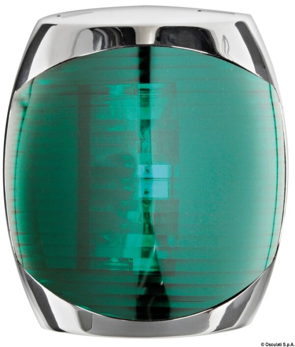 Sphera II LED Navigation Lights up to 20 m, Mirror-Polished Stainless Steel Body-112,5° right green