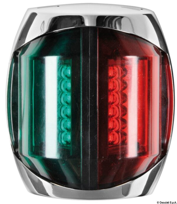 Sphera II LED Navigation Lights up to 20 m, Mirror-Polished Stainless Steel Body-112,5° + 112,5° bicolour