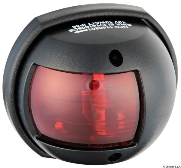 Sphera Design Navigation Lights up to 12 metres, RINA- and NMMA-certified-112,5° left red-Black