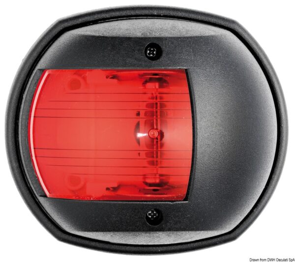 Classic 12 Navigation Lights-112,5° left red-Black