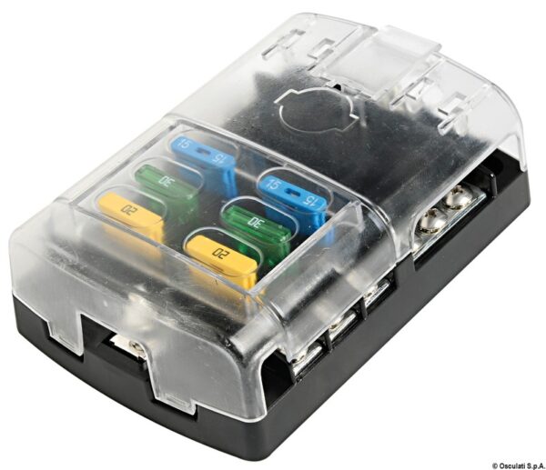 Polycarbonate Fuse Holder Box 6 Seats (x1)