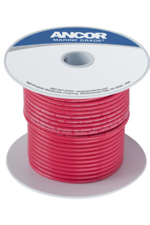Tinned Copper Wire, 8AWG (8mm²) - 100ft-Red
