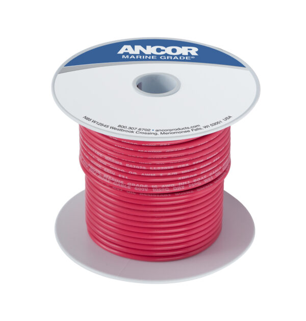 Tinned Copper Wire - 250ft-Red-12AWG (3mm²)