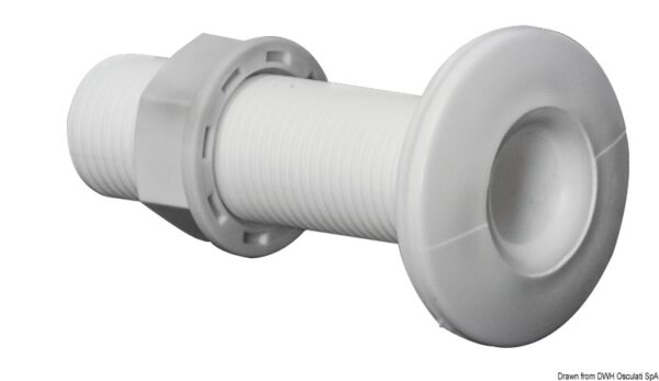 Threaded Seacock White Plastic -1/2’’