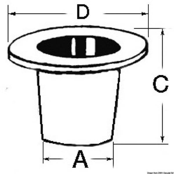 Threaded Seacock White Plastic -1 1/2"