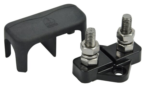 Insulated Distribution Stud, Dual 1/4" - (Black)