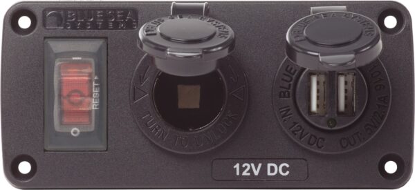 Blue Sea Systems Panel Acc H2O USB & Sckt