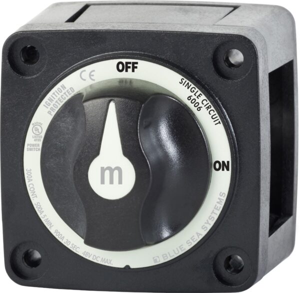 m-Series Mini On-Off Battery Switch with Knob - Black