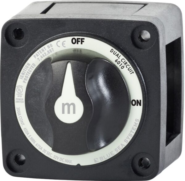 m-Series Mini Dual Circuit Battery Switch - Black