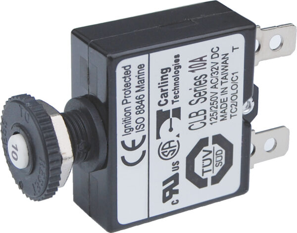 Push Button Reset Only Quick Connect Circuit Breaker-10A