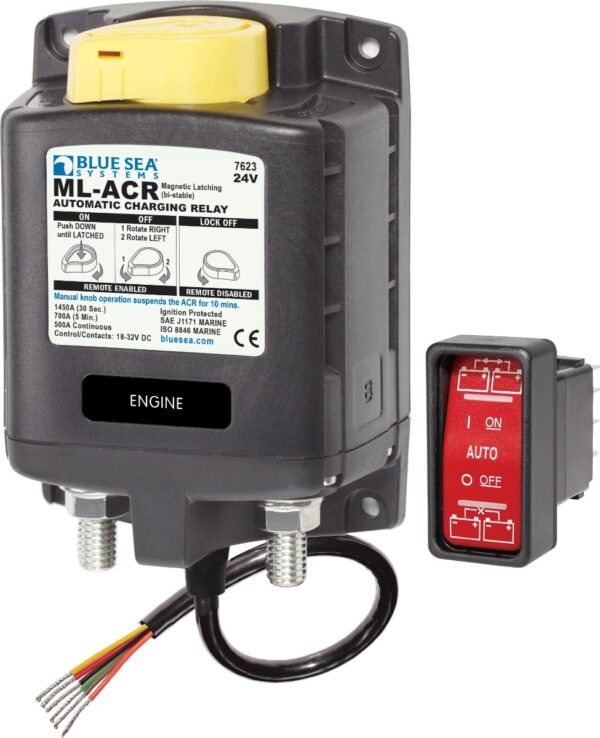ML-ACR Automatic Charging Relay with Manual Control - 24V DC 500A