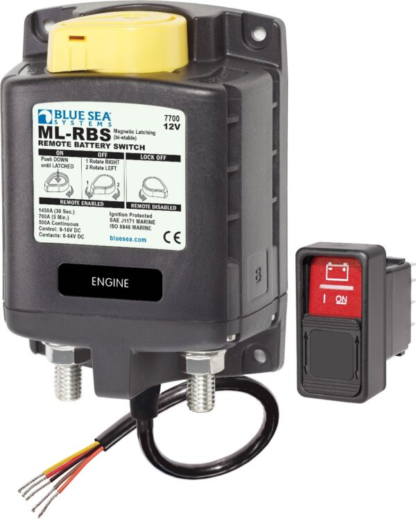 ML-RBS Remote Battery Switch with Manual Control - 12V DC 500A