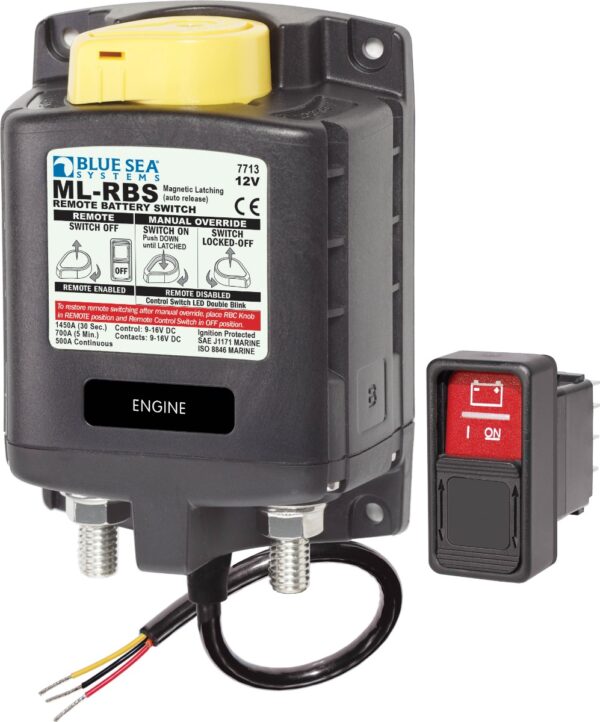Solenoid ML 12V RBS SPST With Manual Control 2 (incl 2145-BSS Switch)