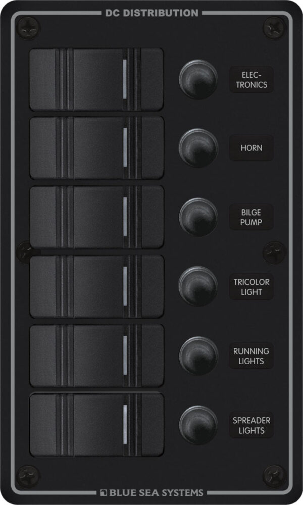 Panel H2O 12VDC CLB 6pos Blk V