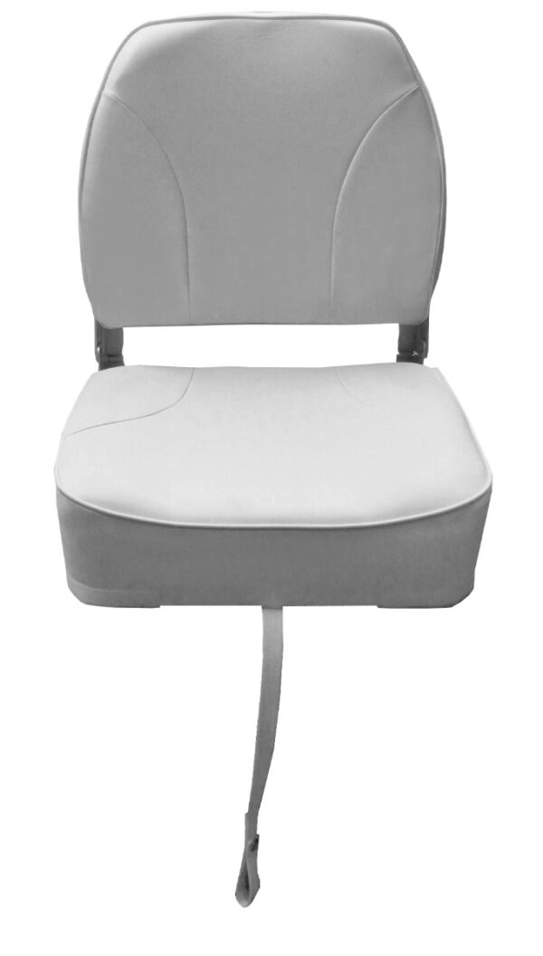 Deluxe Low Back Folding Seat (S/S 316  fittings)-White