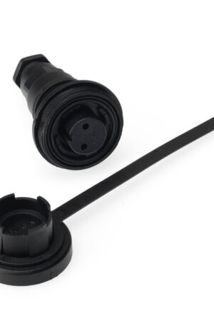 IP68 - Specified Pin Variant In-Line Socket  and Cap Kit.  Screw Connection.-2-Pin