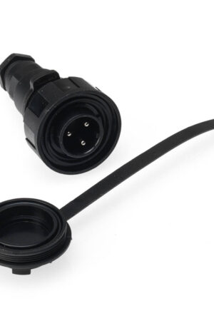 IP68 - Specified Pin Variant Plug and Cap Kit.  Screw Connection. -3-Pin