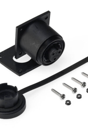 IP68 - Specified Pin Variant Bulkhead Socket and Cap Kit.  Screw Connection. Supplied with Stainless Steel Fixing Screws.-3-Pin