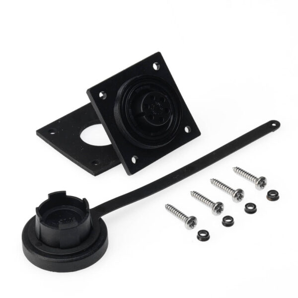 IP68 - Specified Pin Variant Low-Flange and Cap Kit.  Screw Connection. Supplied with Stainless Steel Fixing Screws.-6-Pin