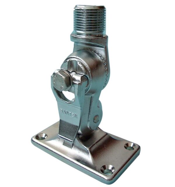 CHROME PLATED BRASS BASE - FOUR WAY RATCHET MOUNT - 14 THREADS ON 1" DIAMETER