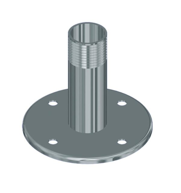 DECK MOUNT BASE 1"- 14 MALE THREADS FOR GPS AND OTHER ANTENNAS SAME THREADS INOX AISI 316