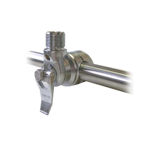 CHROME PLATED BRASS TO MOUNT ON RAIL 1" - 14 THREADS ON 1" DIAMETER