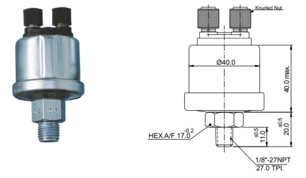 Oil Pressure Senders-0-80 PSI-Duel Station