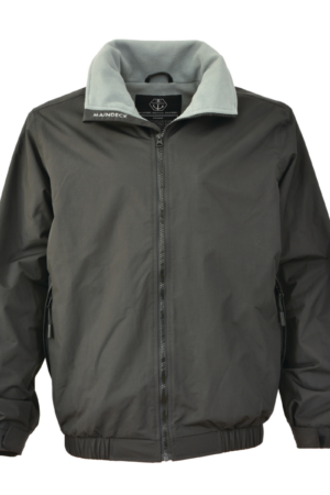 Black Crew Jacket Grey Fleece Size S