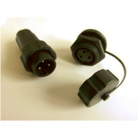 3Pin Plug/socket pair (inc. protective cap for socket)