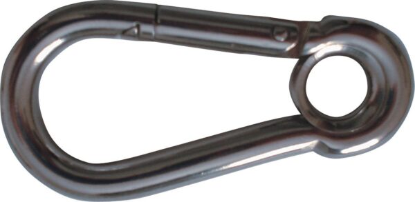 Carbine Hook-8 x 80mm-w/eyelet (stainless steel AISI316)