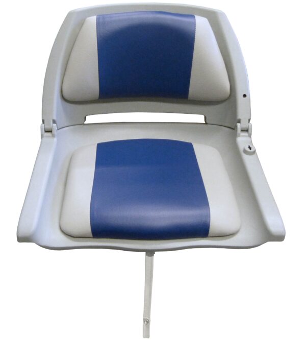 Moulded Folding Down Seat (S/S 316 fittings)-Grey/Blue