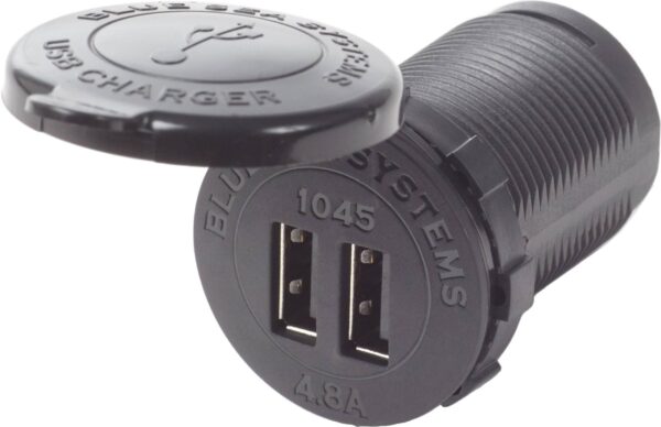 12/24V Dual USB 4.8A Chargers - Socket Mount